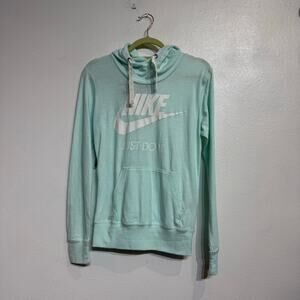 Nike Mint Green Cowl Neck Hooded Pullover Sz S NWT